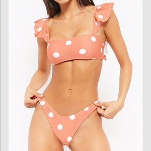 Ruffle bikini top and bottom brand new